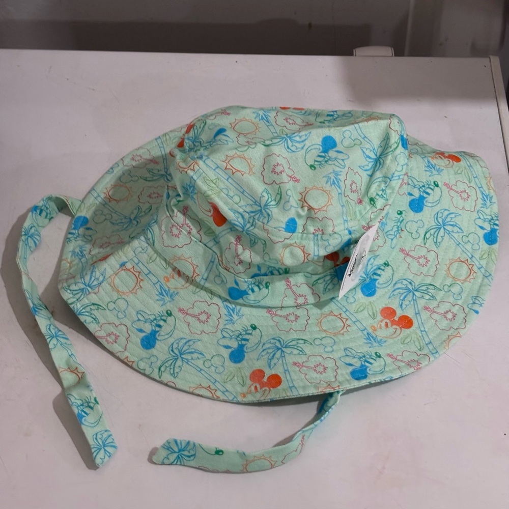 Disney Parks Summer Sun Hat Mickey Mouse & Minnie Mouse with Ties 57cm One Size